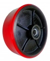 Колеса (чугунный обод, полиуретановое покрытие, шарикоподшипник) для гидравлических тележек (200x50 мм PU (Noblelift))